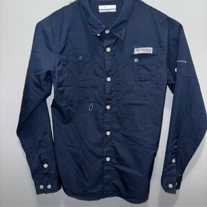 Columbia Navy Button Down Shirt for Kids
